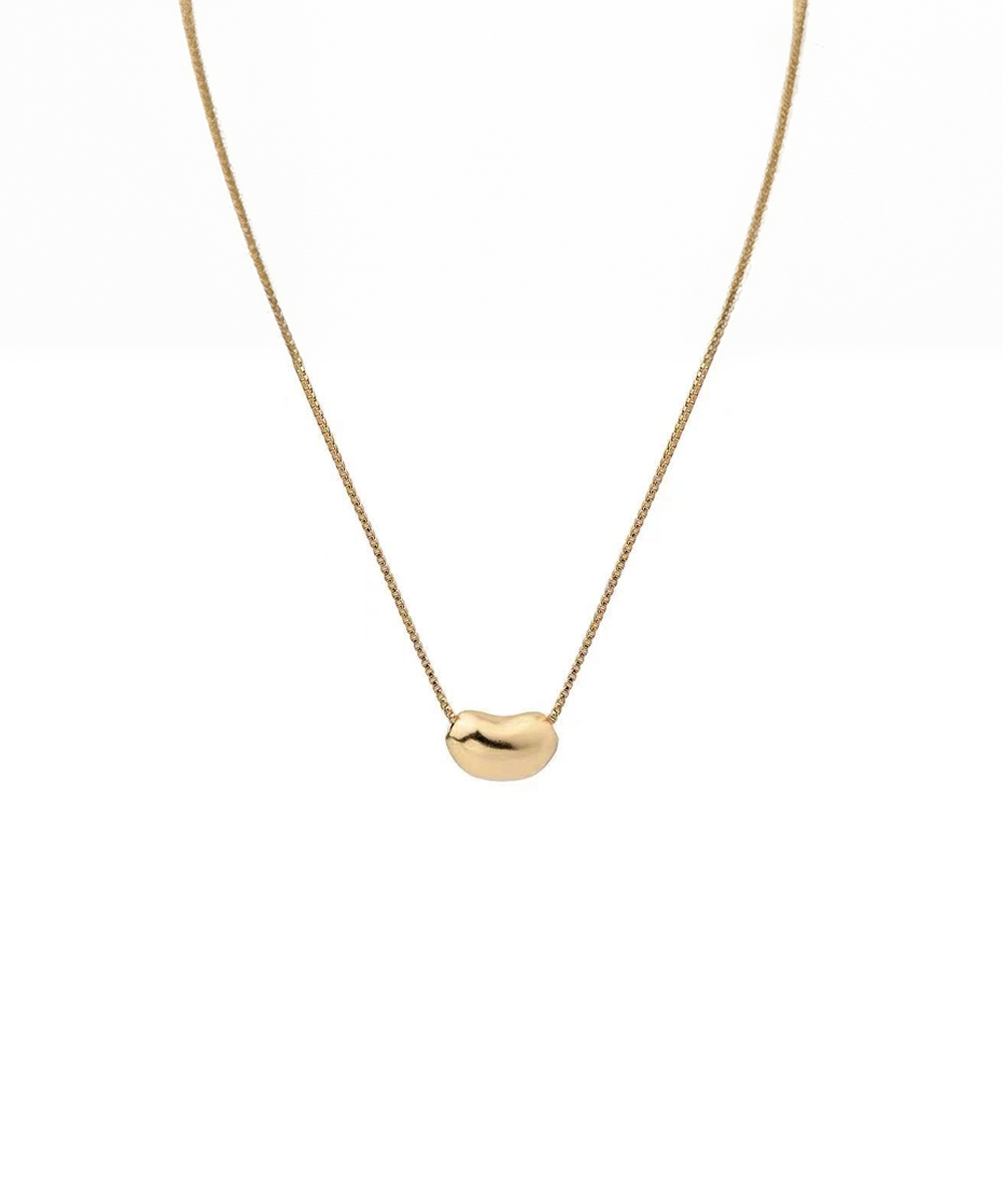 Κολιέ με οβάλ μενταγιόν από ανοξείδωτο ατσάλι σε χρυσή απόχρωση