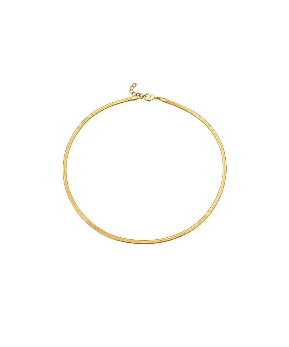 Κολιέ αλυσίδα "snake" από ανοξείδωτο ατσάλι σε χρυσή απόχρωση