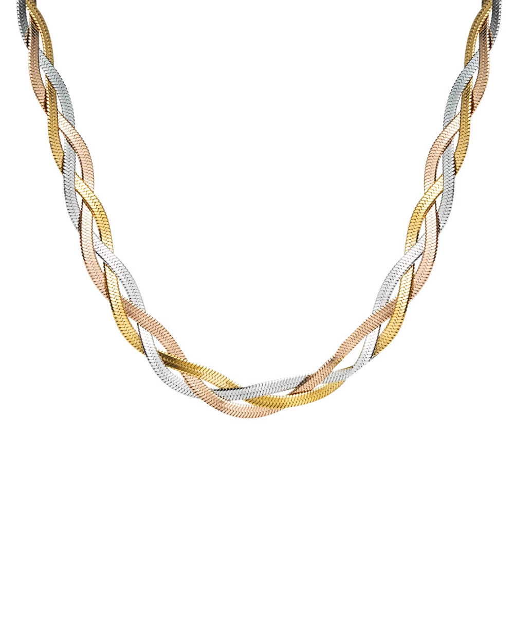 Πλεκτή αλυσίδα σε τρίχρωμη απόχρωση από ανοξείδωτο ατσάλι