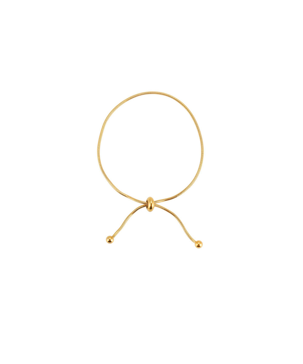 Βραχιόλι με ρυθμιζόμενη αλυσίδα από ανοξείδωτο ατσάλι σε χρυσή απόχρωση