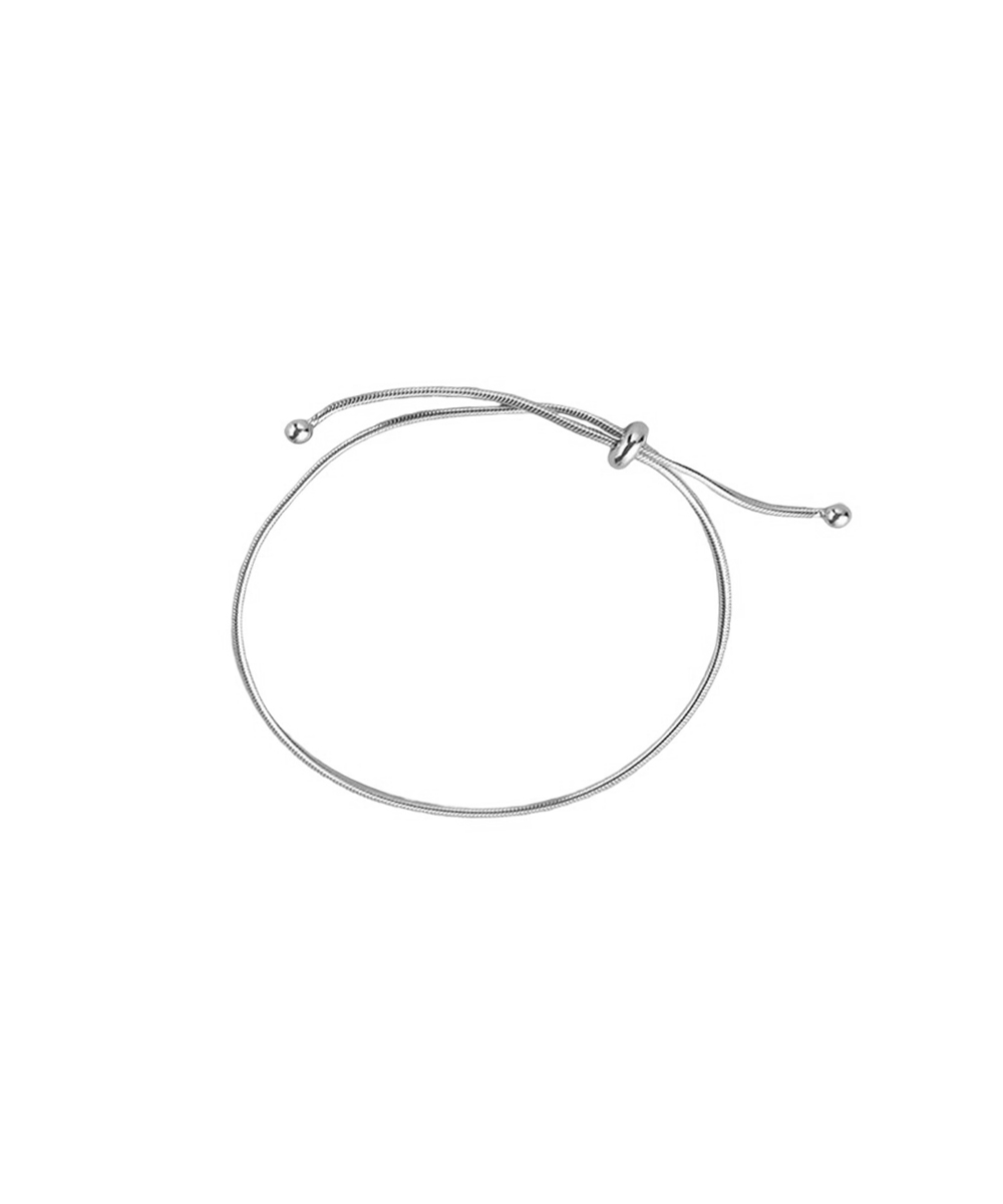 Βραχιόλι με ρυθμιζόμενη αλυσίδα από ανοξείδωτο ατσάλι σε ασημένια απόχρωση