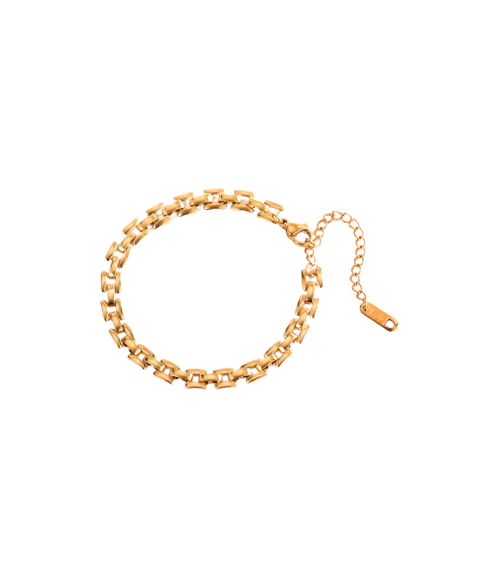 Βραχιόλι αλυσίδα από ανοξείδωτο ατσάλι σε χρυσή απόχρωση