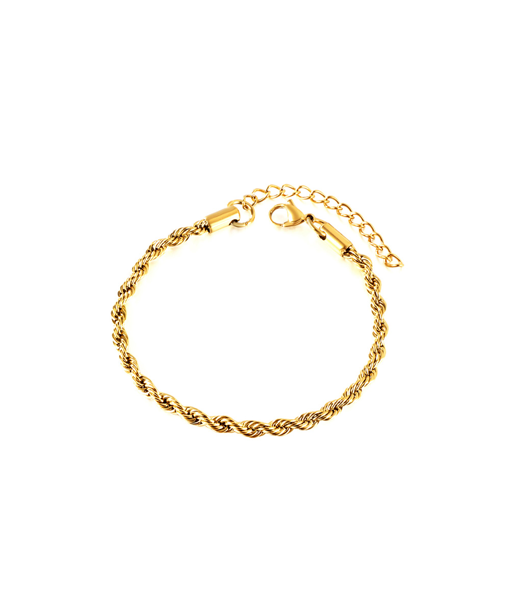 Βραχιόλι αλυσίδα από ανοξείδωτο ατσάλι σε χρυσή απόχρωση