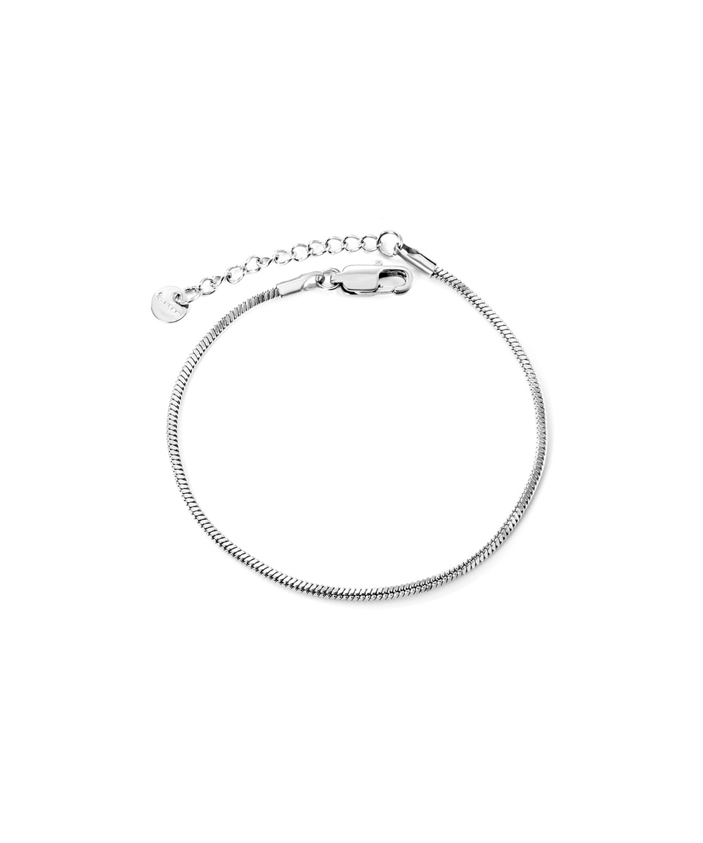 Βραχιόλι αλυσίδα snake από ανοξείδωτο ατσάλι σε ασημένια απόχρωση