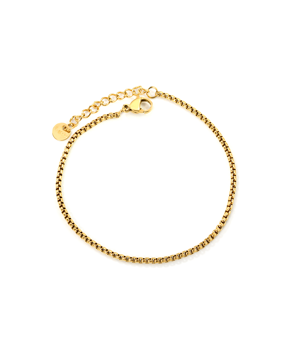 Βραχιόλι αλυσίδα από ανοξείδωτο ατσάλι σε χρυσή απόχρωση