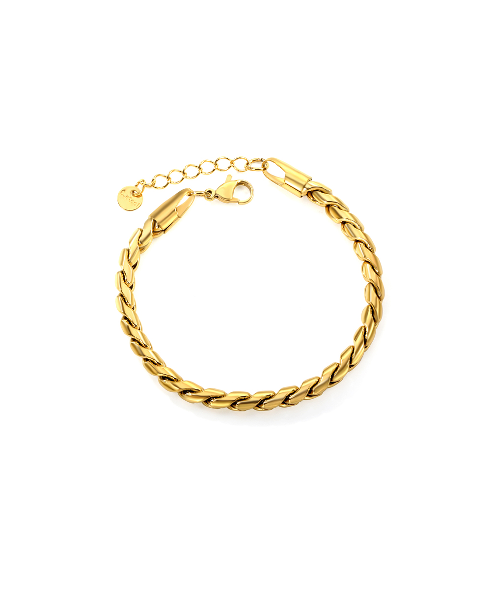 Βραχιόλι αλυσίδα από ανοξείδωτο ατσάλι σε χρυσή απόχρωση