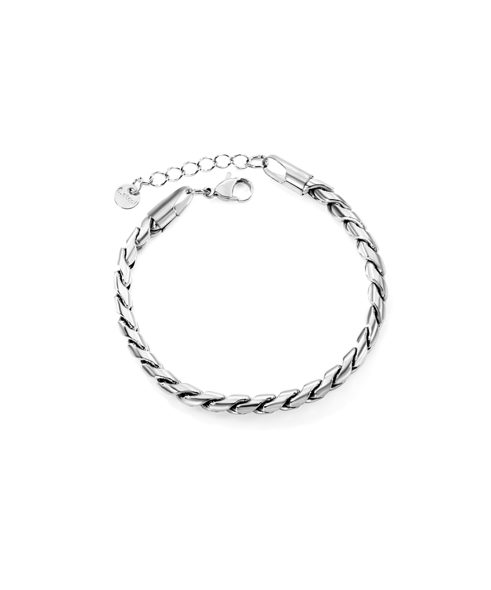 Βραχιόλι αλυσίδα από ανοξείδωτο ατσάλι σε ασημένια απόχρωση