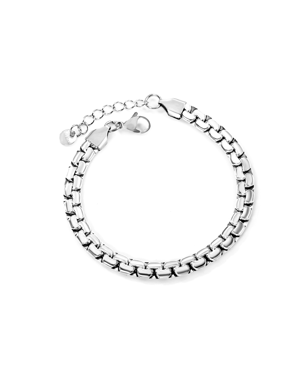 Βραχιόλι αλυσίδα από ανοξείδωτο ατσάλι σε ασημένια απόχρωση