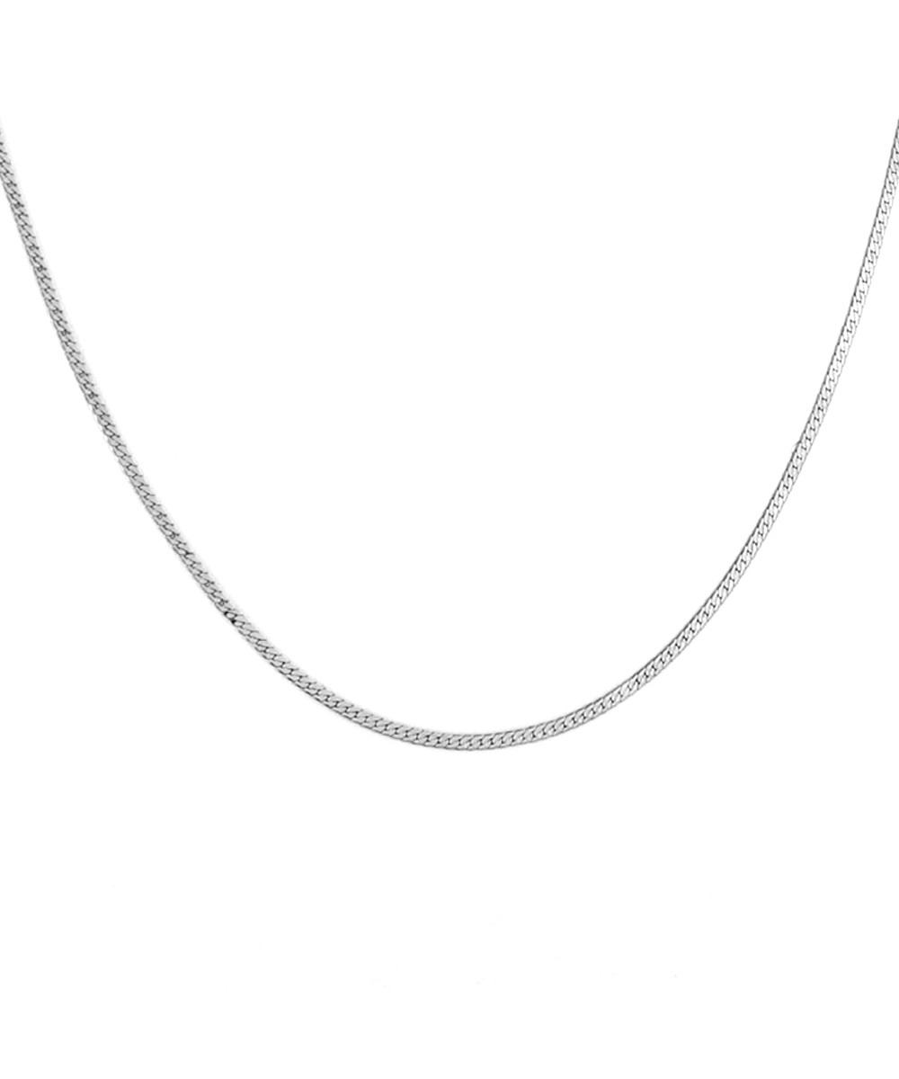 Κολιέ αλυσίδα από ανοξείδωτο ατσάλι σε ασημένια απόχρωση