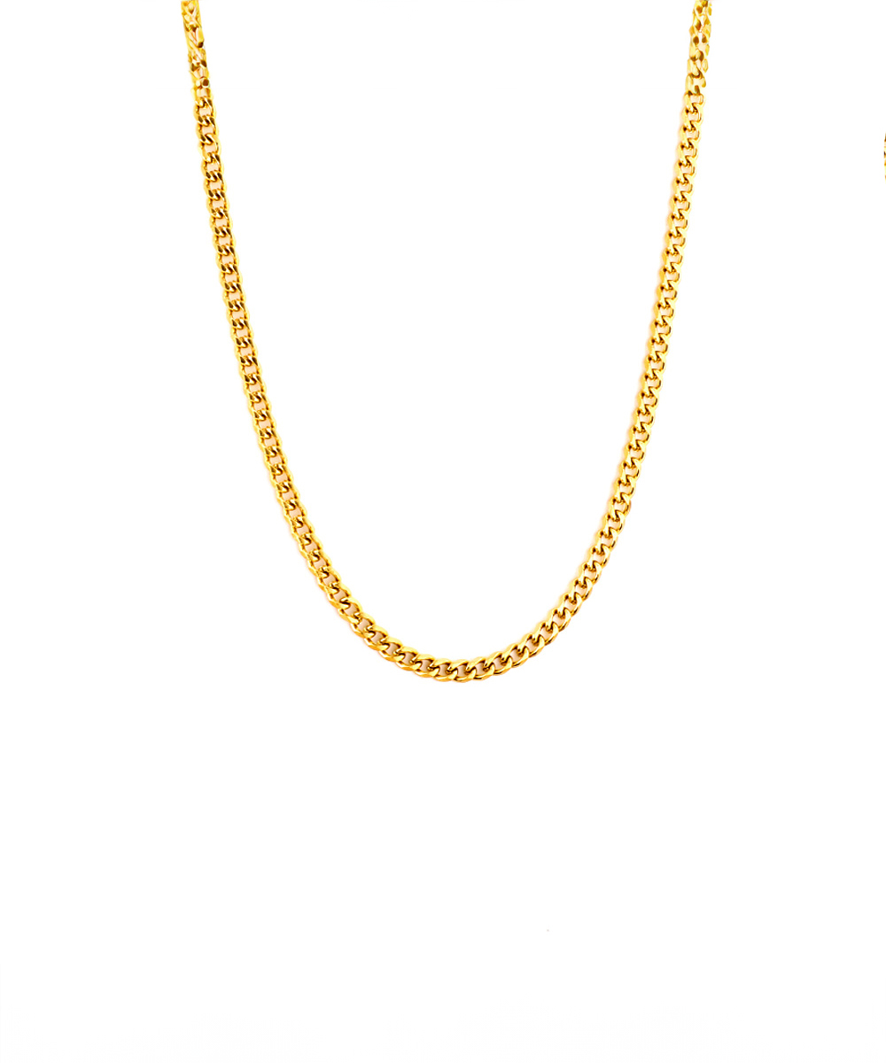 Κολιέ αλυσίδα από ανοξείδωτο ατσάλι σε χρυσή απόχρωση