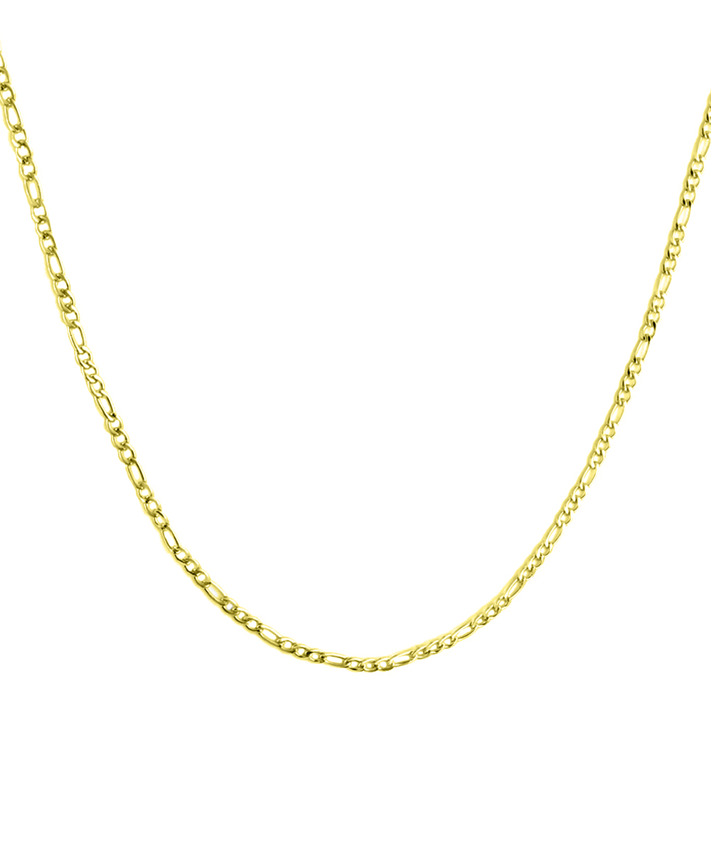 Κολιέ αλυσίδα φίγκαρο από ανοξείδωτο ατσάλι σε χρυσή απόχρωση