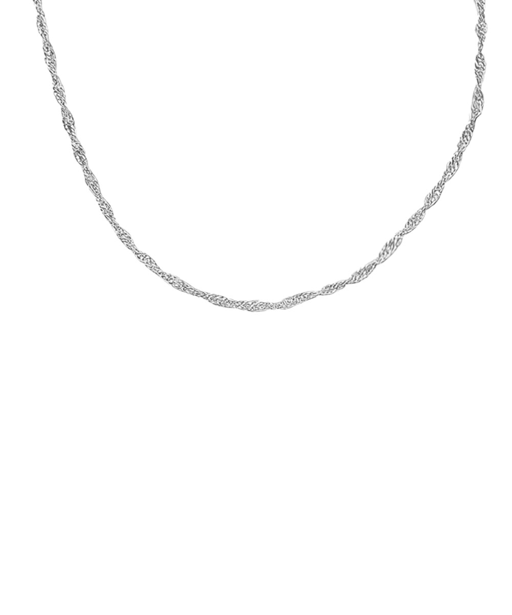 Κολιέ αλυσίδα από ανοξείδωτο ατσάλι σε ασημένια απόχρωση