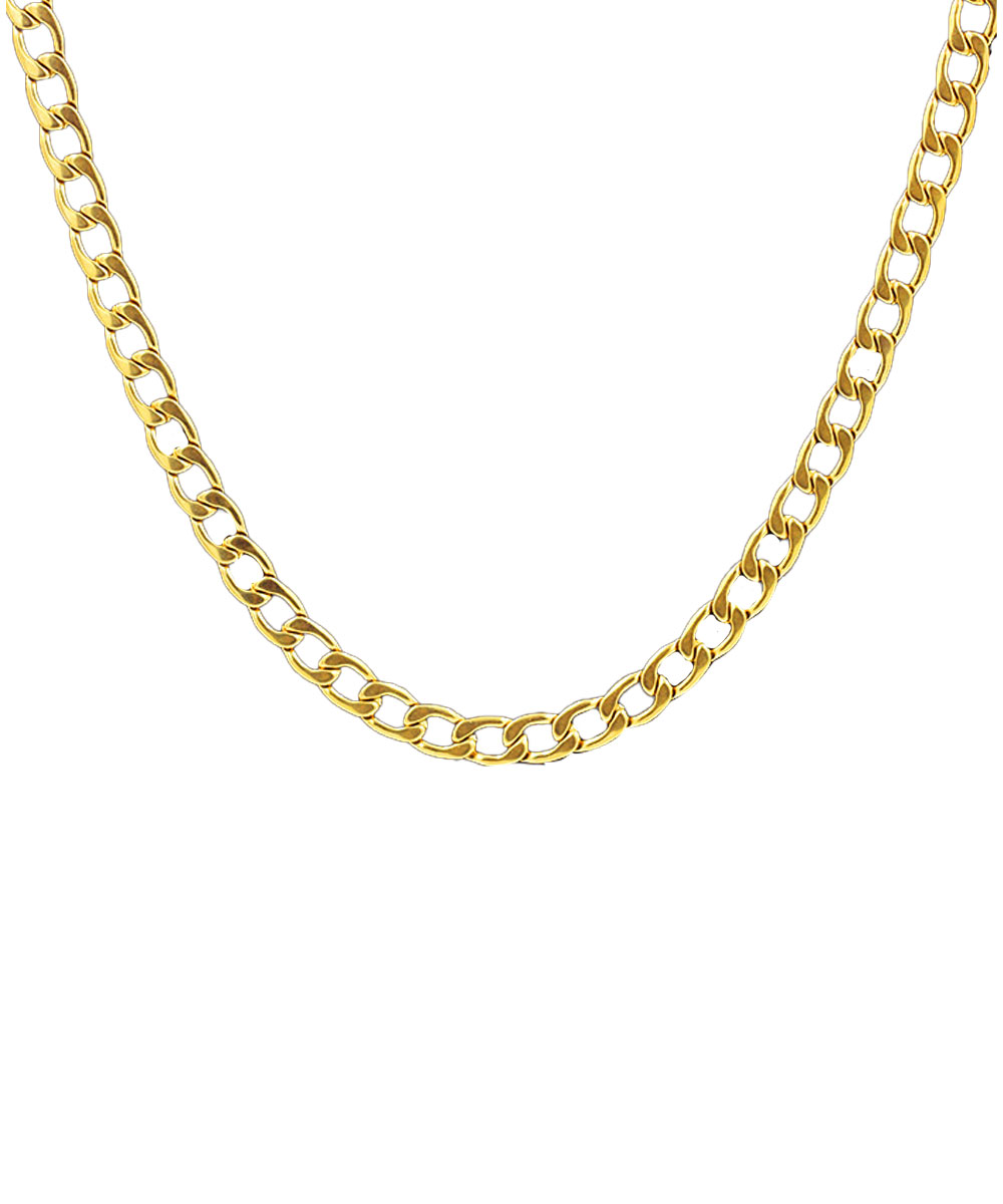 Κολιέ αλυσίδα από ανοξείδωτο ατσάλι σε χρυσή απόχρωση