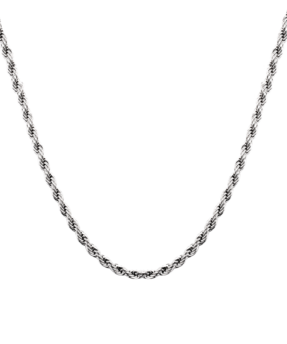 Κολιέ αλυσίδα από ανοξείδωτο ατσάλι σε ασημένια απόχρωση