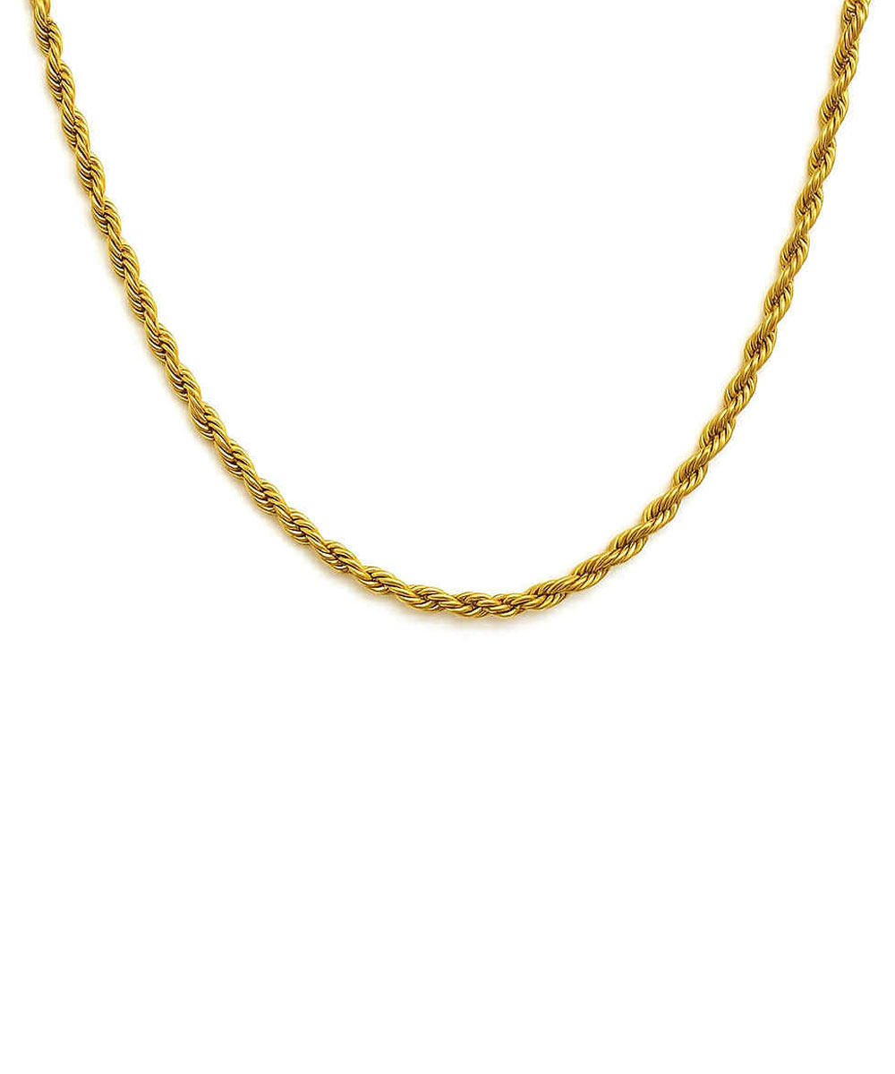 Κολιέ αλυσίδα από ανοξείδωτο ατσάλι σε χρυσή απόχρωση