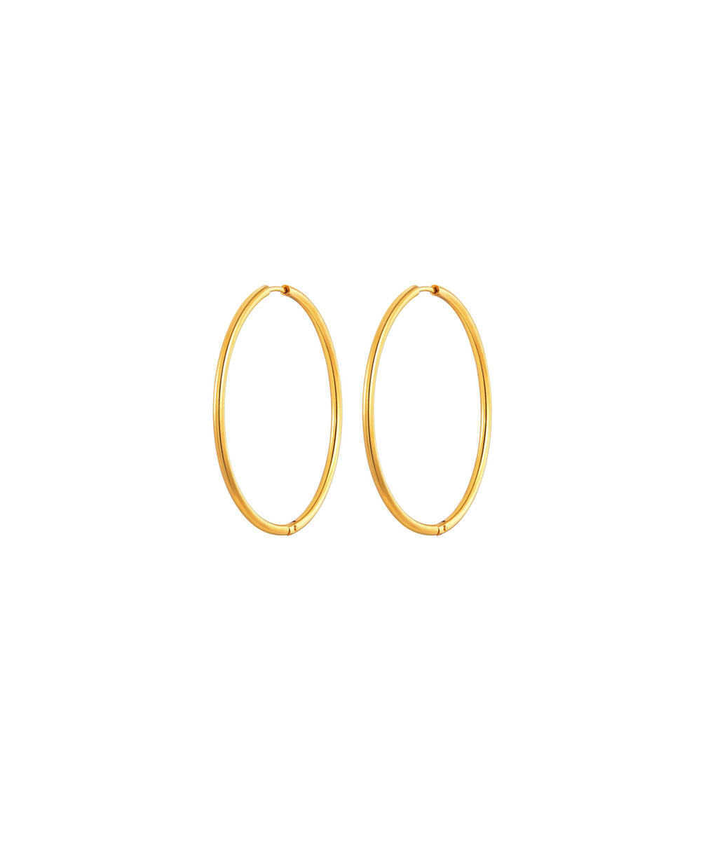 Κρίκοι σκουλαρίκια από ανοξείδωτο ατσάλι σε χρυσή απόχρωση