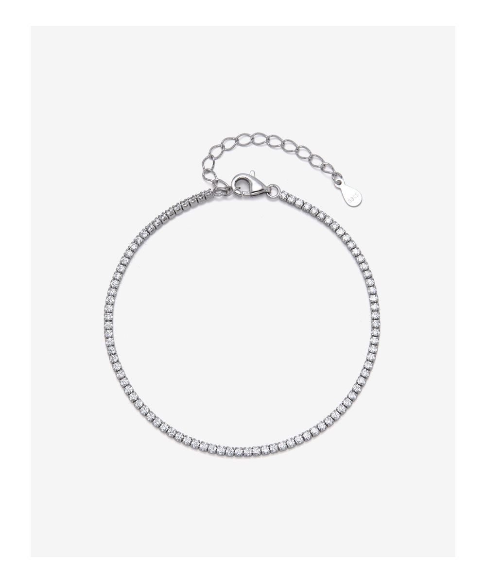 Βραχιόλι tennis από ασήμι 925 με λευκά ζιργκόν